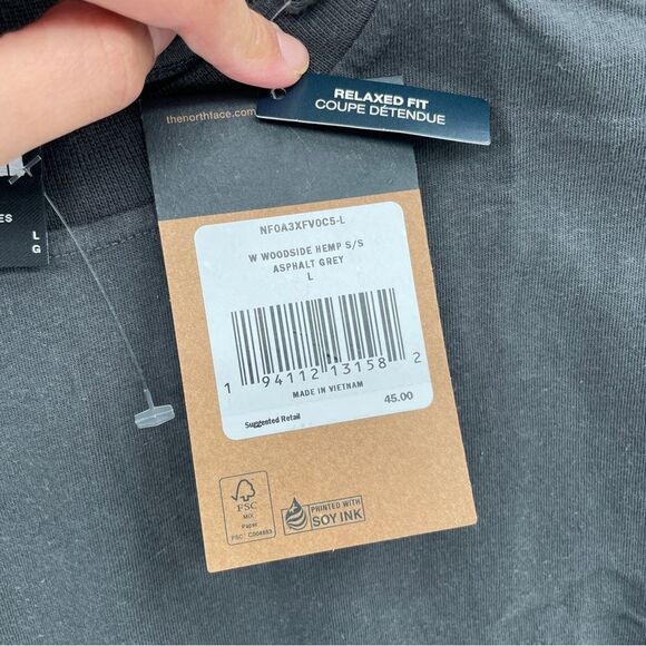 ~The North Face Women's Woodside Hemp Relaxed Fit Tee NWT L - Picture 6 of 6